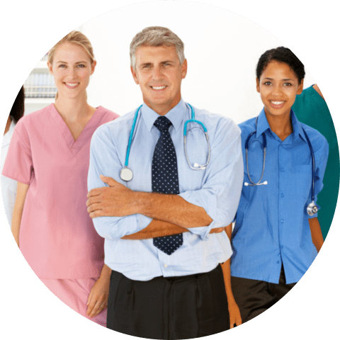 Portrait of medical professionals smiling